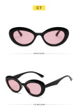 Retro oval sunglasses Fashion simple small frame sunglasses Fashion street photo net red glasses