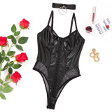 Small mesh sexy breasted fashion one-piece