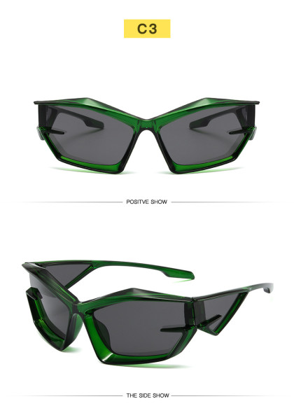 Avant-garde special-shaped sunglasses futuristic network red glasses trend colorful street hip-hop sunglasses