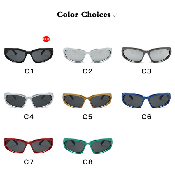 Fashion futuristic sports sunglasses goggles fashion sunglasses men and women fashion party glasses