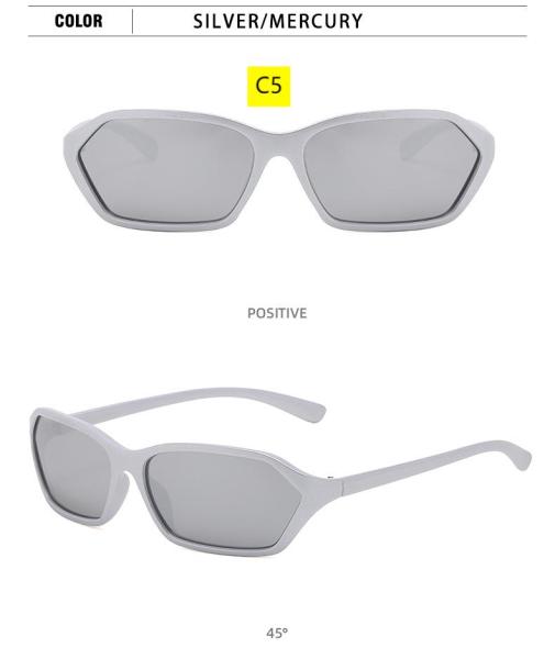 Millennium Spicy Girls Y2K Sunglasses Retro simple ins glasses Men's and women's concave shape Cool black sunglasses