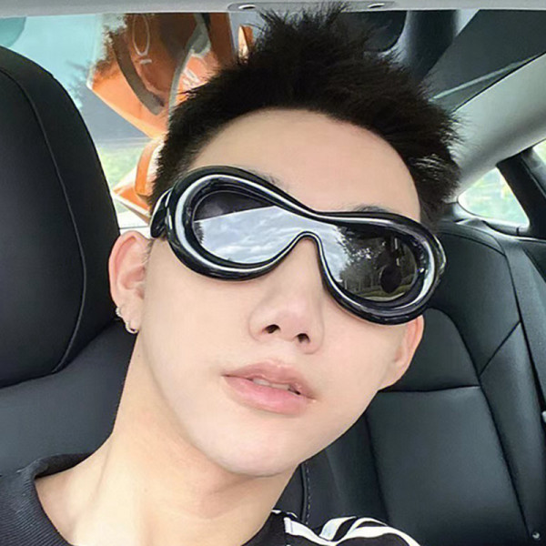 Exaggerate, funny, thick frame, party glasses, trend, personality, one-piece sunglasses, ins, candy color, net red sunglasses