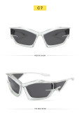 Avant-garde special-shaped sunglasses futuristic network red glasses trend colorful street hip-hop sunglasses