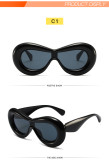Exaggerate, funny, thick frame, party glasses, trend, personality, one-piece sunglasses, ins, candy color, net red sunglasses