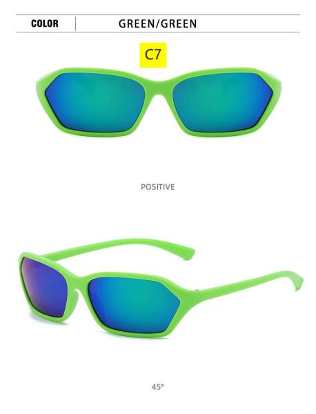 Millennium Spicy Girls Y2K Sunglasses Retro simple ins glasses Men's and women's concave shape Cool black sunglasses