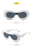 Exaggerate, funny, thick frame, party glasses, trend, personality, one-piece sunglasses, ins, candy color, net red sunglasses