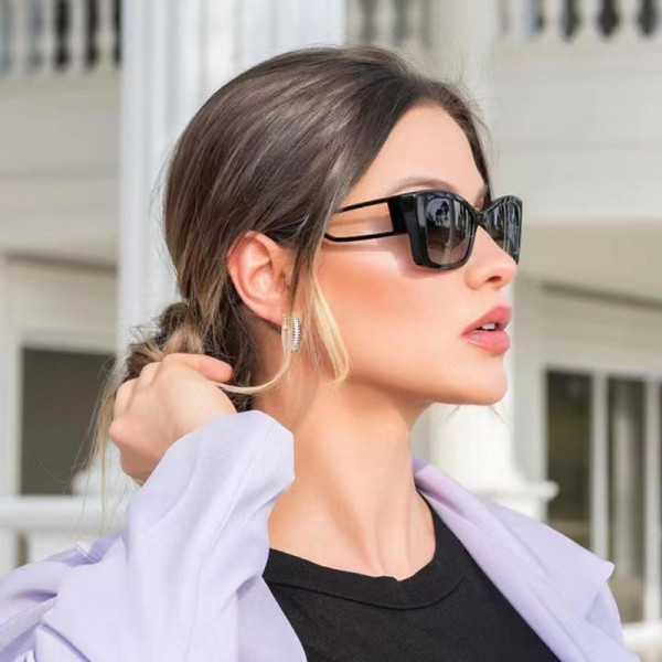 Fashion butterfly frame women's sunglasses simple personality hollow out leg glasses men's retro sunshade sunglasses
