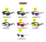 Letter sunglasses fashion colorful hip-hop punk sunglasses retro small frame glasses