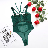 Multicolor mesh breathable three-point binding fun one-piece
