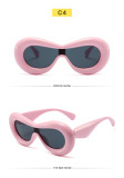 Exaggerate, funny, thick frame, party glasses, trend, personality, one-piece sunglasses, ins, candy color, net red sunglasses