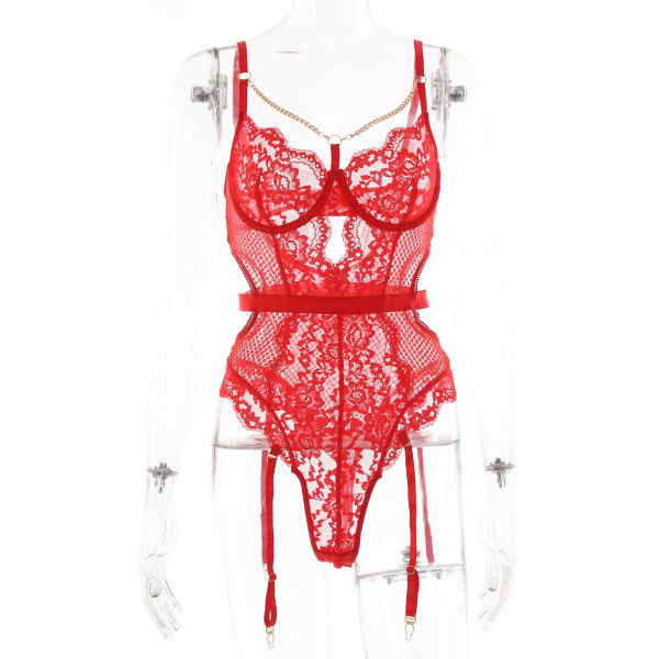 Nightclub Motorcycle Spicy Girl Sexy Underwear Leak Cut-out Funny Set