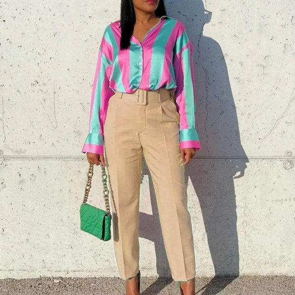Fashion Slim High Waist Casual Feet Suit Pants