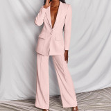 Women's fashion temperament casual long-sleeved trousers suit