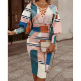 Sexy slim print dress