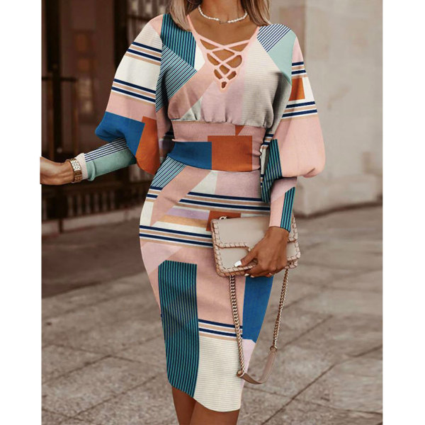 Sexy slim print dress