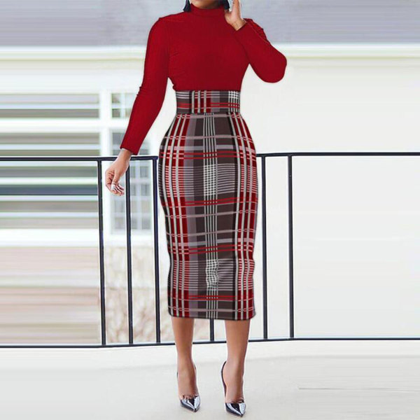 Sexy printed buttock wrapped long-sleeved dress nightclub dress