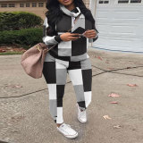 Sexy casual fashion large print sweater suit