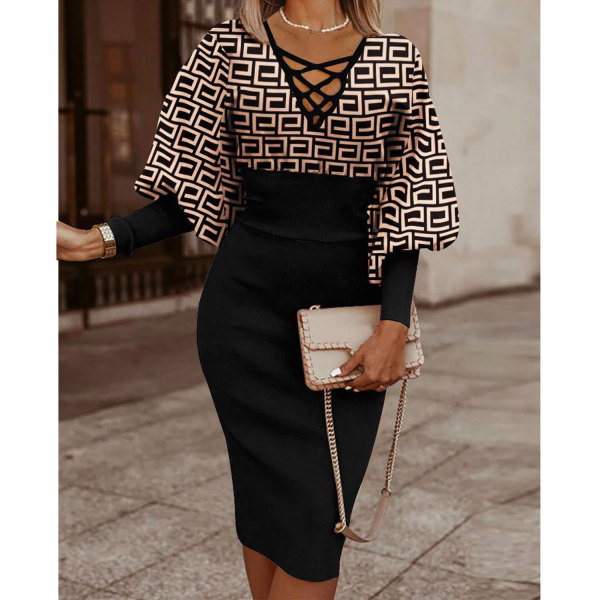 Sexy slim print dress
