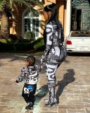 Women's letter-printed tights