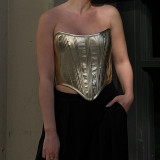 Fashion metallic tunic top sexy bottom