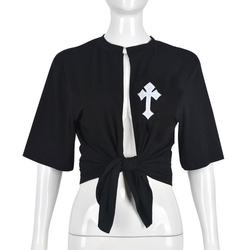 Fashion Cross Tank Top Fashion Tight T-shirt