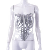 Fashion metallic tunic top sexy bottom