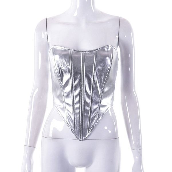 Fashion metallic tunic top sexy bottom