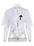 Fashion Cross Tank Top Fashion Tight T-shirt