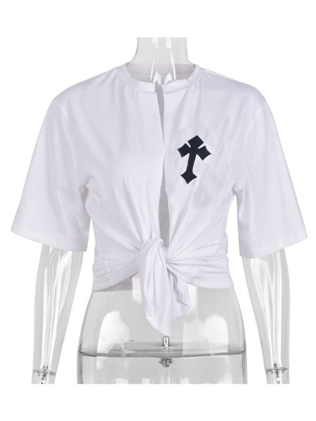 Fashion Cross Tank Top Fashion Tight T-shirt