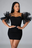 Nightclub sexy women's low-cut bra wrap hip skirt Spicy girl temperament backless slim elastic tight skirt