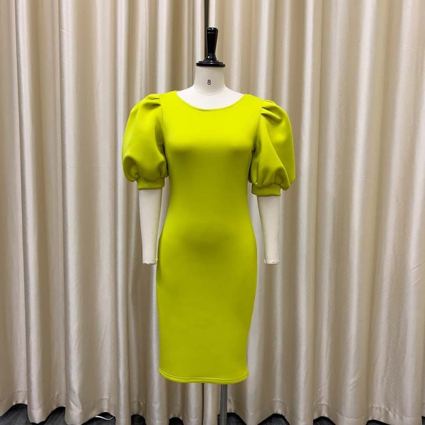 Bubble sleeve wrap hip sexy party dress dress dress