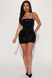 Hip skirt, bra, suspender, sequin, sexy figure dress