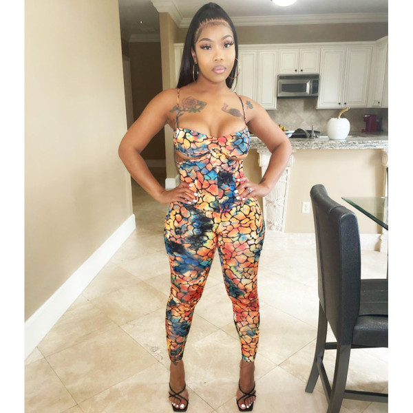 Fashion sexy small sling high waist trousers two-piece suit