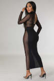 Fashion one-step dress nightclub sequin sexy perspective fashion banquet evening dress dress