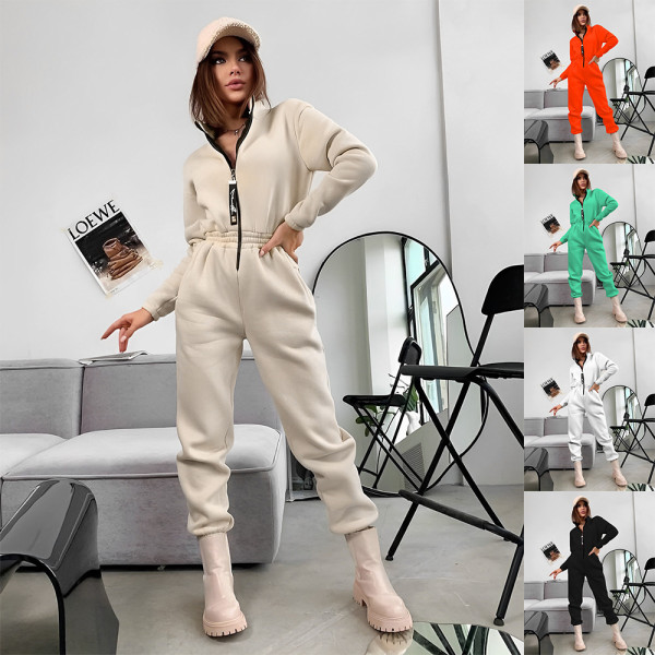 Women's long-sleeved fitted women's jumpsuit