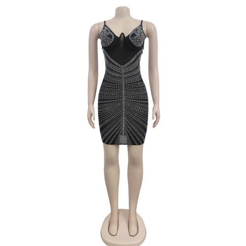 Sexy hot diamond sling dress nightwear