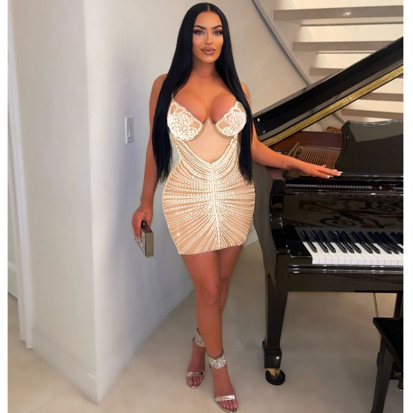 Sexy hot diamond sling dress nightwear