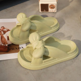 EVA bowknot sandals for women's indoor use in summer, anti-skid thick soles for lovely slippers for women to wear outside the bathroom in summer