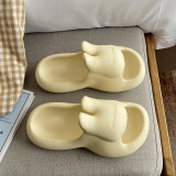EVA rabbit slippers, cute female, wearing beach holiday slippers