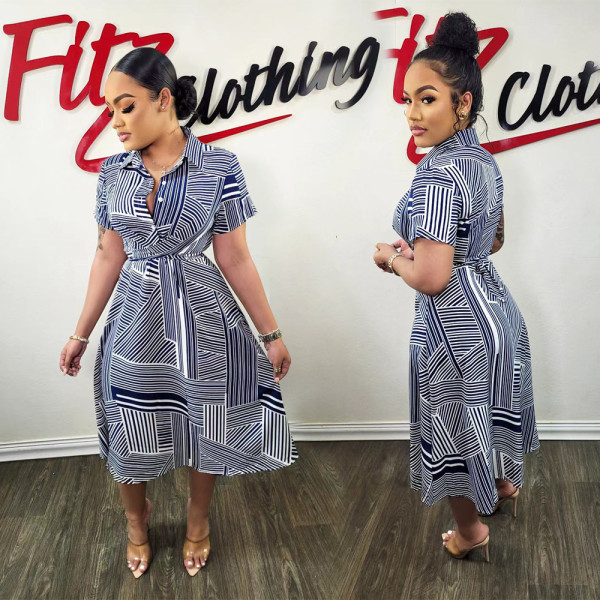 Fashion casual printed dress