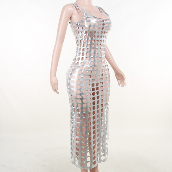Design sense basic cut-out sexy vest dress slimming bag hip hot girls bar dress