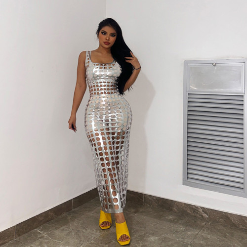 Design sense basic cut-out sexy vest dress slimming bag hip hot girls bar dress