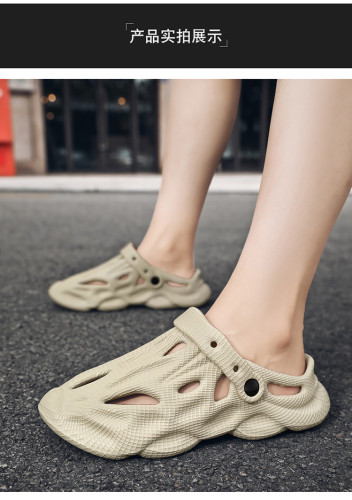 Coconut hole shoes Men wear sandals outside non-slip beach slippers