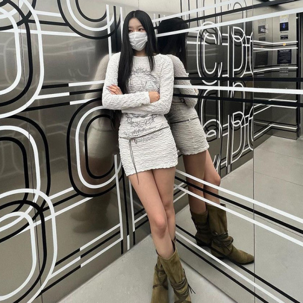 Printed fashionable street style slim-fitting buttock dress