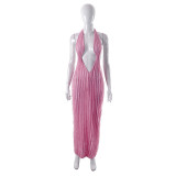 Wavy sexy breast binding dress