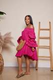 Sexy Off Shoulder Flare Sleeve Loose Dress