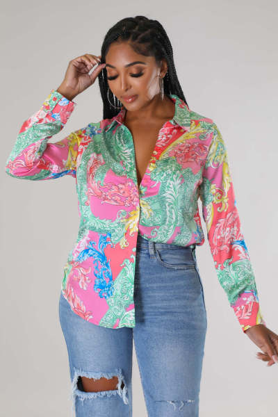 Sexy fashion digital printing multicolor women's shirt skirt
