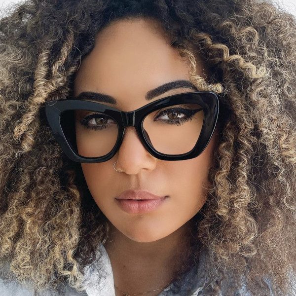 Cat's eye color matching flat light mirror mesh red same type eyeglass frame anti-blue light glasses frame
