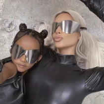 One-piece sunglasses net red same wrapped Y2K sunglasses