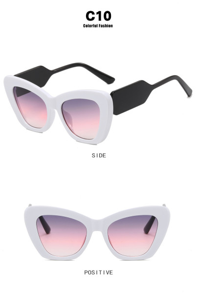 Cat's eye color matching flat light mirror mesh red same type eyeglass frame anti-blue light glasses frame